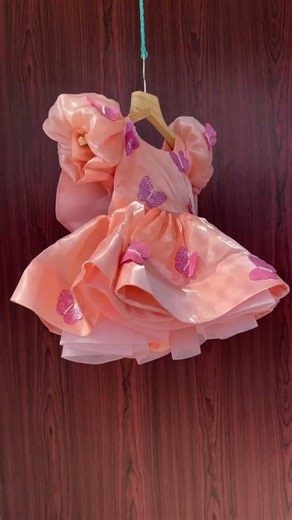 Peach Princess Dress: Fairy Frills Butterfly Magic ✨🦋