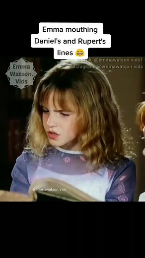 Emma Watson Mouths Daniel Radcliffe and Rupert Grint's Lines