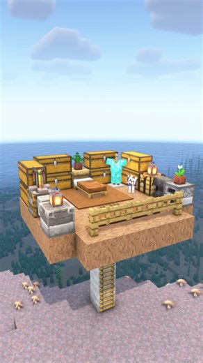 Easy Mushroom Base🏡 #minecrafttutorial