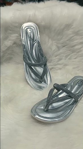 Stylish Washable Silver Slippers for Ladies 👡✨ | Comfortable & Trendy