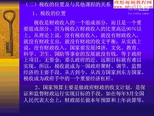 国家税收全套视频教程共55讲 西交大-理想视频教程网