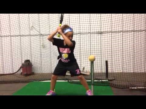 Youth Softball Basic Drills - One Hand Tee Drill