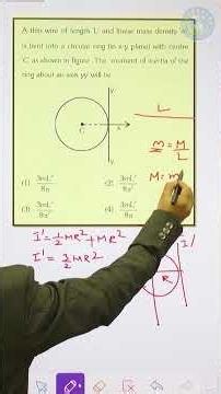 Moment of Inertia of a Ring |Physics |NEET & JEE #momentofinertia #centreofmass #parallelaxistheorem