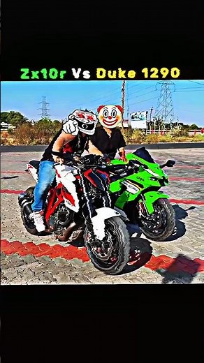 Beast ZX10R vs Monster Duke 1290 😱 #kawasakizx10r #duke1290 #mt15 #bikelover #rider