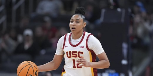 USC star JuJu Watkins carried off floor with injury against Mississippi State in March Madness