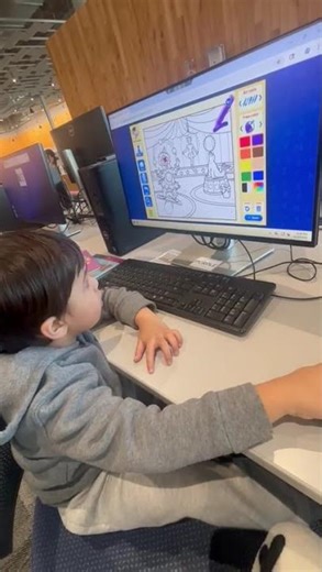 #rubin learns how to use #computer . #library #facts #study #dreamscreenai #animation #funny