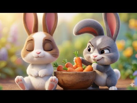 Happy Bunny Friends 😍 | Two Rabbits Lifestyle Cartoon || Zoo toon