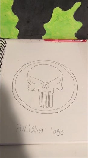 Drawing of the punisher logo