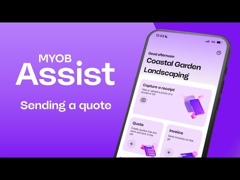 Quote instantly, close faster with the MYOB Assist app