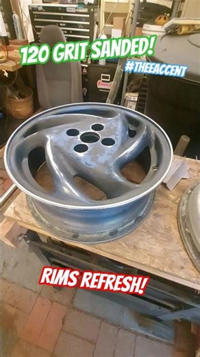 Preparing the rims to change color! going to be white with a green lip and inner barrel #THEEACCENT