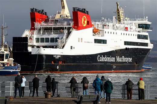 Alastair Dalton on board the first Glen Sannox sailing