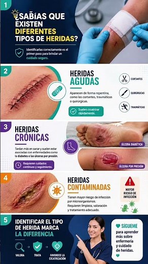 Tipos de heridas: aprende a identificarlas 🩹🩺