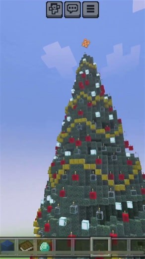 Biggest 🎄 X-mas Tree In minecraft 😳😨#minecraft #minecraftgameplay #trending #shorts #fyp