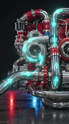 How a Turbocharged Engine Actually Works! 🏎️💨EngineeringExplained #PerformanceEngine
