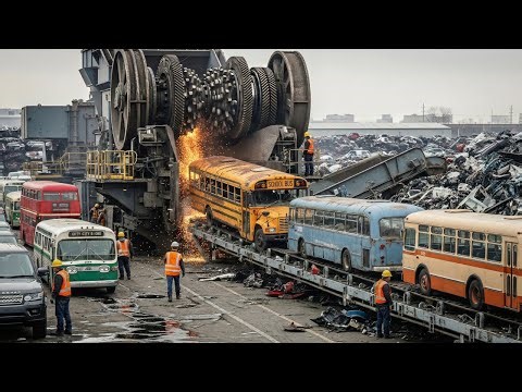 How Millions of Old Buses Are Transformed Into Brand-New Machines ? Full Factory Process