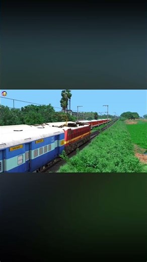 ICF OVERTAKE 2 TRAINS IN RAILWAY STATIONI BUMPY RAILROAD | Train Simulator | Railwork |#shorts