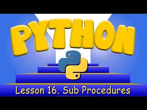 Mind Luster - Learn Python Programming 16 Sub Procedures