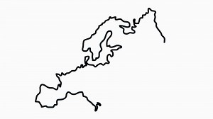Europe Map Sketch Illustration Hand Drawn Stock Motion Graphics SBV-308604472 - Storyblocks