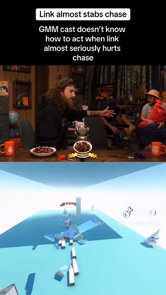 GMM Cast Reacts as Link Nearly Stabs Chase