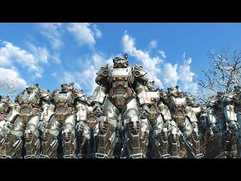 Fallout 4 - BoS Army VS Deathclaws - NPC War