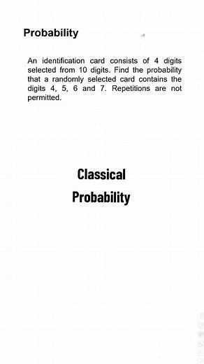 Probability - Classical Probability, Combination, Permutation, Fundamental Counting Principle #math #mathematics #engineering #education #fyp