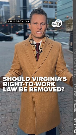 RIGHT-TO-WORK 💼 Sen. Jennifer Carroll Foy (D) of Prince William County introduced a bill to repeal provisions in Virginia’s right-to-work law. The right-to-work law allows workers to opt out of union dues and membership. 7News reached out to see who supports Carroll Foy’s bill. | 7News DC