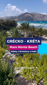 🇬🇷 Grécko 👉 Kréta za 🔥699€/os.🔥 ❤️ Mare Monte Beach **** AI 🛫 Odlet z Bratislavy 19. 6. 2024 - 26. 6. 2024 👉 Objednáte TU: https://p.kartago.sk/s-jexvt7u8 Obľúbený hotel Mare Monte Beach, pozostáva z hlavnej budovy a niekoľkých ďalších bungalovov umiestnených do krásnej záhrady s bazénom. Nachádza sa priamo pri najširšej časti pláže Perastikos, ocenené symbolom Modrej vlajky, a cca 10 minút chôdze od dediny Georgioupolis - nájdete tu niekoľko nákupných a zábavných možností (taverny, bary,