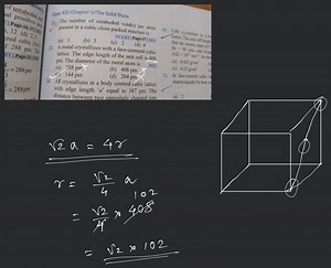 Class-XII/Chapter-1/The Solid State The number of octahedral vo... | Filo