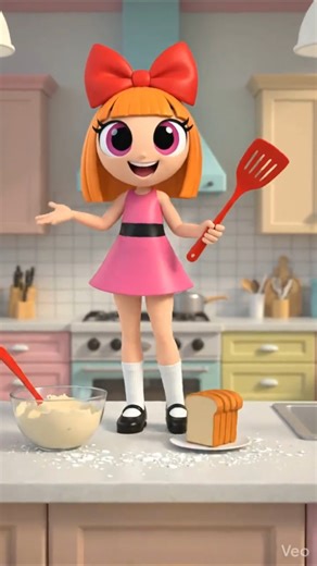 AI cartoon chef teaches French toast 😄 #shorts #cooking #frenchtoast #cartoon #aivideo