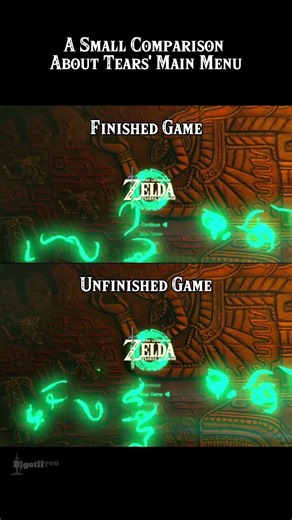 A Small Comparison About Tears' Main Menu #zelda #tearsofthekingdom #breathofthewild