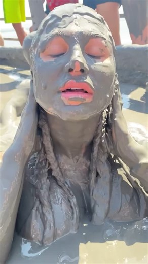 Francia James | Family fun with my mother and grandmother in the warm volcano mud! | Instagram