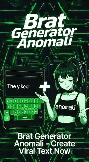 Brat Generator Anomali Trendy Glitch Text Creator for Viral Content