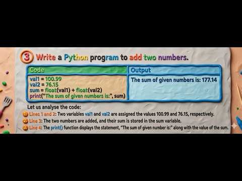Python program to print a string value, add 2 float values in two methods