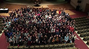 A special moment at Convocation Hall as the Class of 1968 and the Class of 2018 come together for a photo to celebrate Reunion/Convocation Weekend! | Mount Allison University