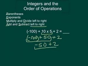 Integers with PEMDAS