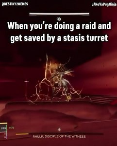 38K views · 720 reactions | When you're doing a raid and get saved by a stasis turret | Destiny 2 Memes | Facebook
