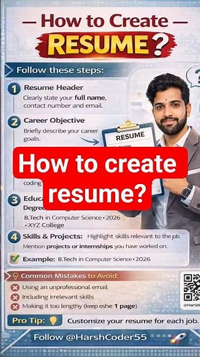 How to create resume | Resume kaise banaye | #ai #cvformat #viral #trending #ytshorts #chatgpt #yt