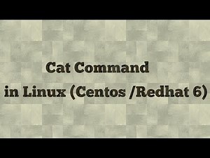 Linux cat command with examples (centos/redhat 6)
