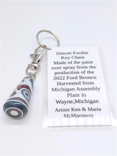 Fordite Keychain 2022ford Bronco Genuine Detroit Fordite Keychain,purse Accessory,zipper Pull. Give the Gift of Automotive History - Etsy