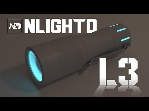 NLIGHTD L3 - 1000 lumens 15W LEP Laser flashlight with a 1500m range