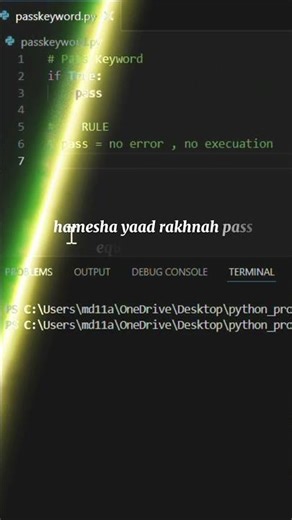 Python ka pass keyword – ek word, no crash! 🐍