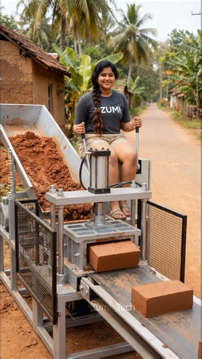 Future Auto Brick Machine 🧱⚙️ ZUMI Controls Smart Brick Making Tech #FutureTech