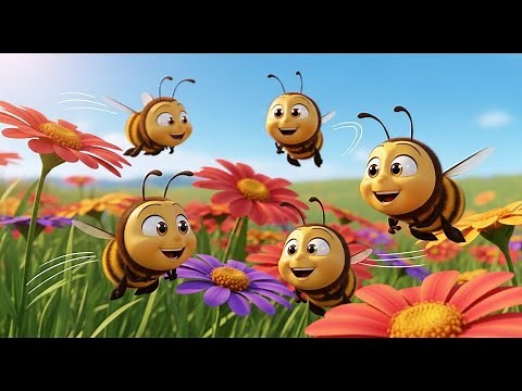 Learn Colors with Busy Bees 🐝 | Color Song for Kids | Fun Bee Color Adventure