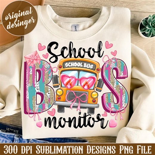 School Bus Monitor Png, Happy Valentine's Day Png, School Bus Png, Bus Driver Valentines Shirt Png, Back to School, Sublimation Design - Etsy