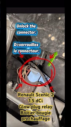 Renault Megane Scenic 2 1.5 dCi Glow plug relay change / boitier prechauffage | Démarrage difficile