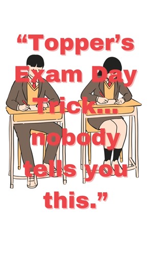 Topper’s Exam Day Trick Every Student Should Know 📘✨#examtips #studytips