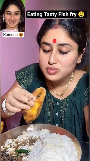 Duplicate kareena 😮 Tasty fish fry #shorts #trending #viralshort #shortsfeed #funny #india