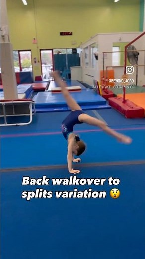 Back walkover to splits