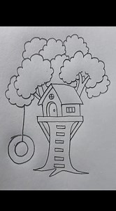 1.2M views · 10K reactions | Tree House art and painting #drawing #easyart #reels #painting #pencildrawing | Rongdhonu Art and Drawing | Facebook