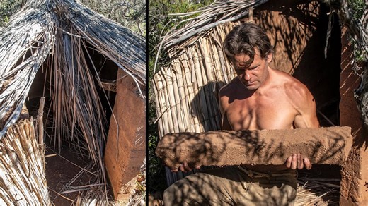 RIP my first adobe hut is in ruins